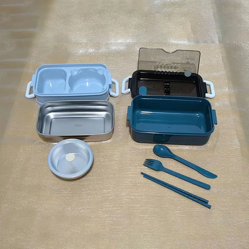 Изолированный ланч-бокс из нержавеющей стали сейф для микроволновой печи