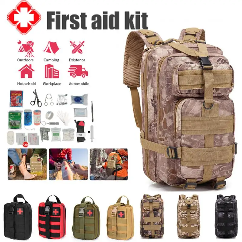 

Cross Border Professional Medical Family S0S First Aid Kit Outdoor Supplies EDC22 Camping Outdoor Multi-function Survival Kit