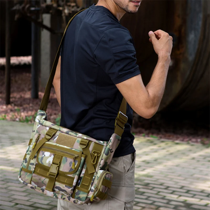 

Тактическая Наплечная Сумка-слинг Protector Plus, водонепроницаемая военная сумка через плечо, Мужская Уличная дорожная сумка-мессенджер для ноутбука