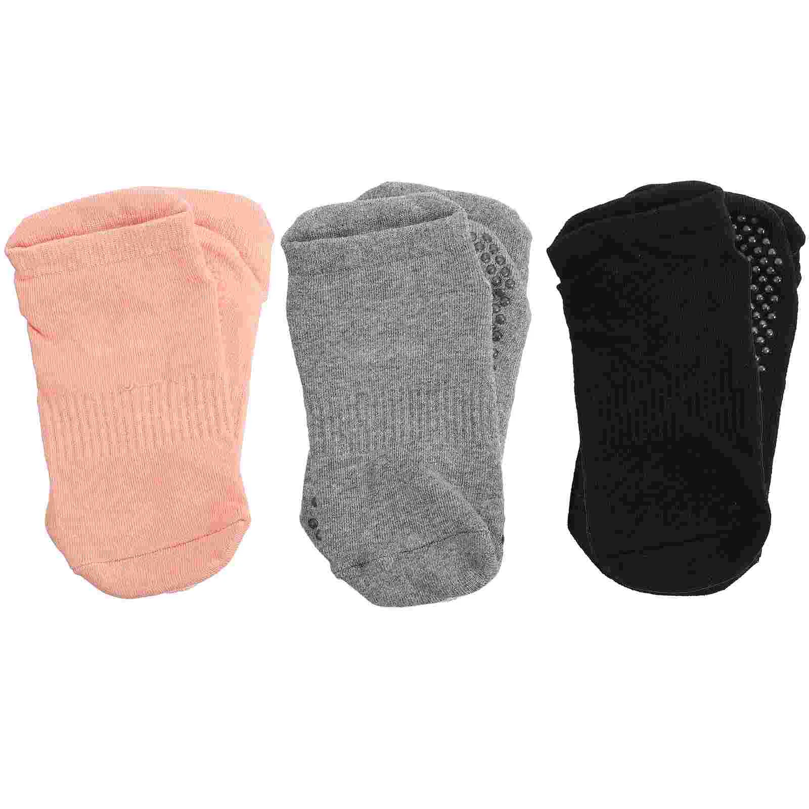 

3 Pairs Yoga Grips Socks Indoor Sports Sports Socks Grips Socks for Home Sports Yoga