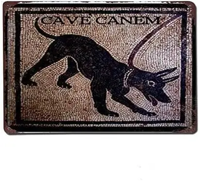 

Металлическая табличка Cave Canem