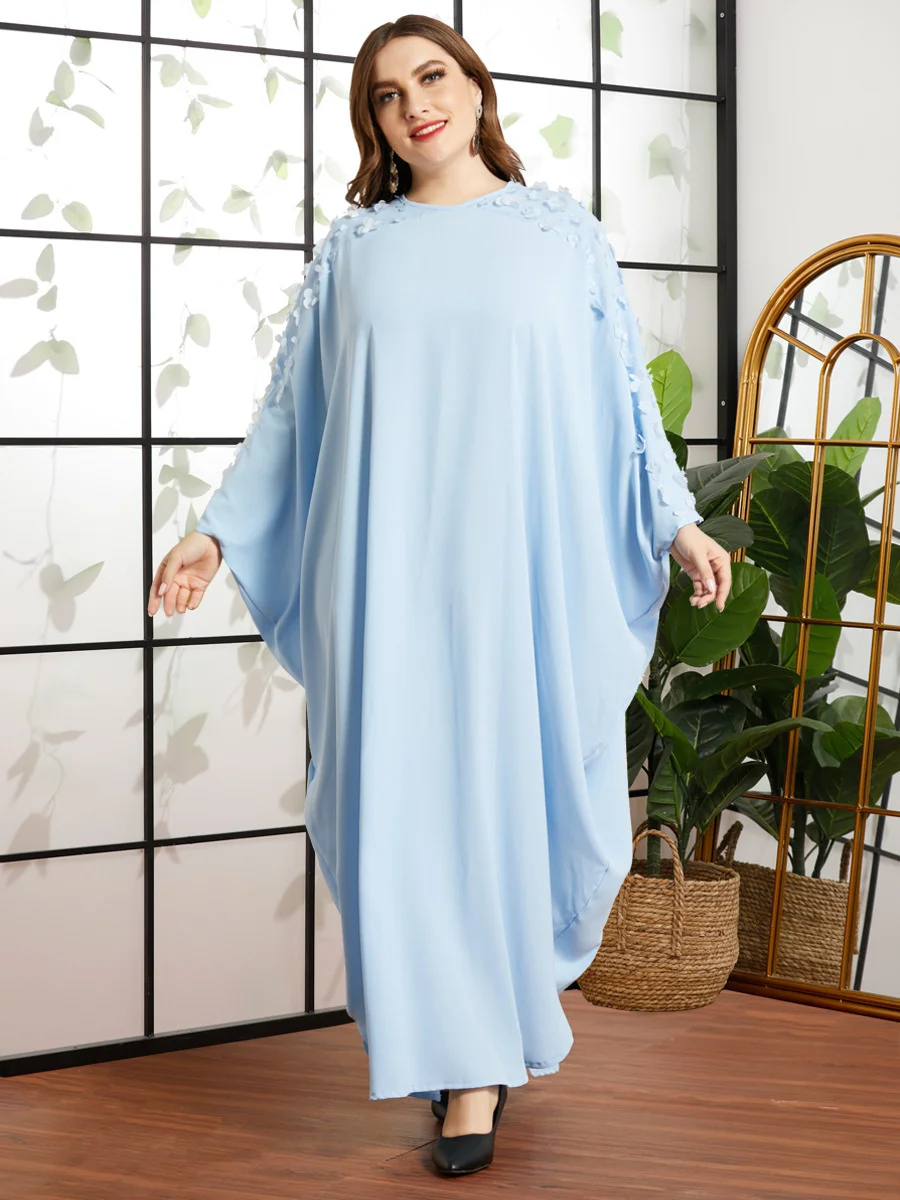 

Женское длинное платье с рукавом «летучая мышь»