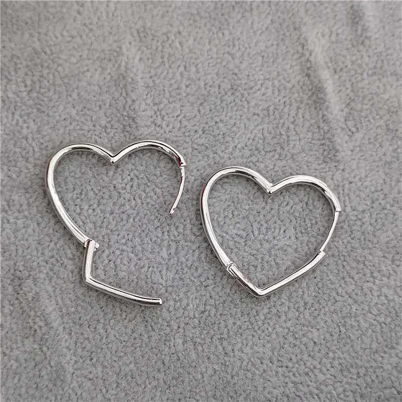 Позолоченные серьги-кольца в форме сердца для женщин и девушек свадебные