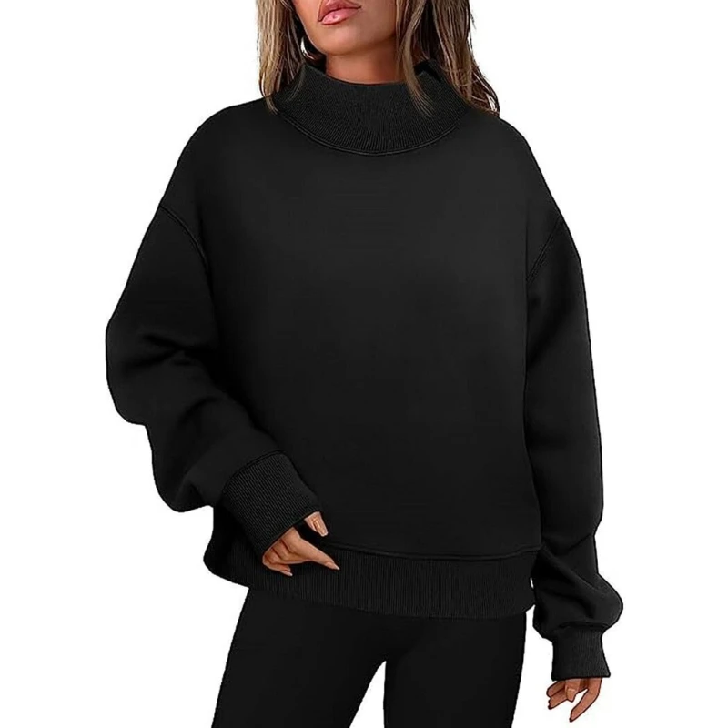 

Women’s Oversized Turtleneck Sweatshirt Long Sleeve Pullover Sweater Tops Gift 517D