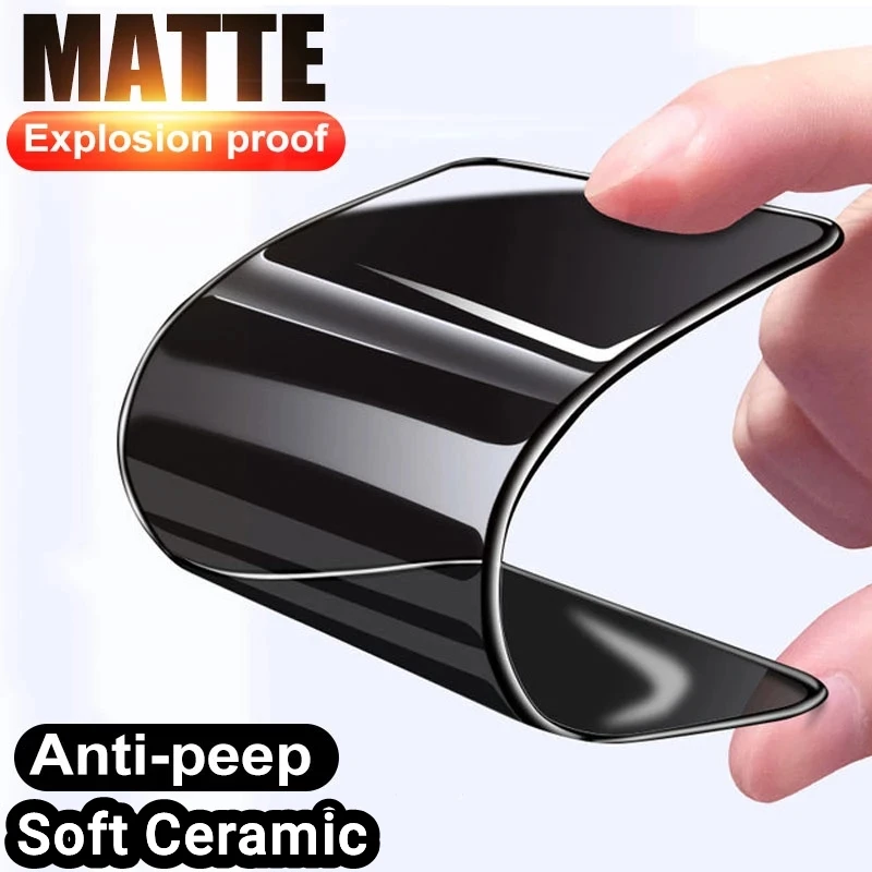 

Matte Ceramic Privacy Screen Protectors for Redmi Note 9 10 Pro 10S 9S 9T 8T 9C 9A Anti-Spy Film for Xiaomi Mi Poco X3 Pro F3 M3