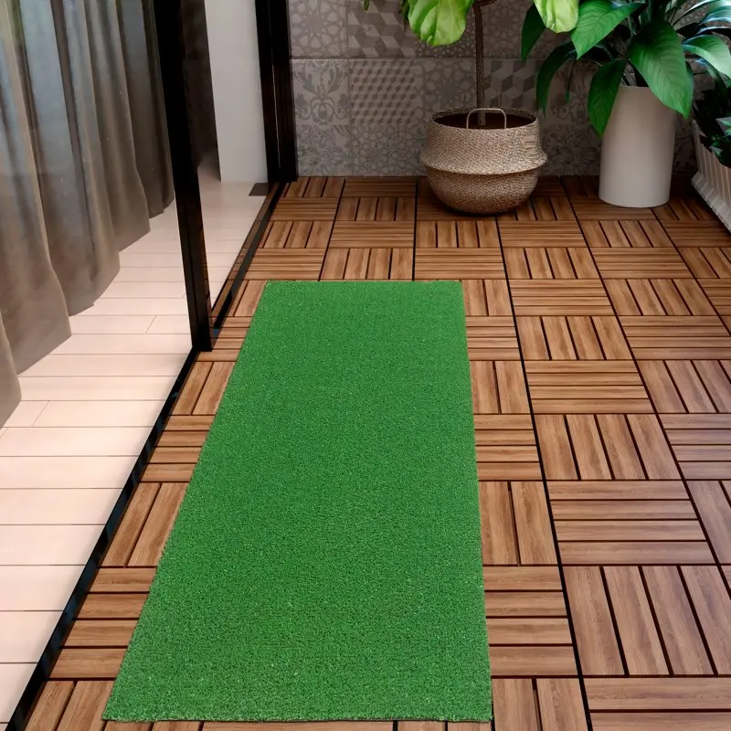 

Clean, Long-Lasting, Waterproof 2x5 Green Artificial Grass Rug - 22" x 59" - Indoor/Outdoor