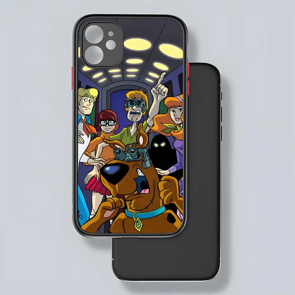 Чехол для телефона MINISO-Scoobys Cartoon Cute-Dooo матовый прозрачный iPhone 16 15 12 11 13 Pro Max X XR 8 Plus