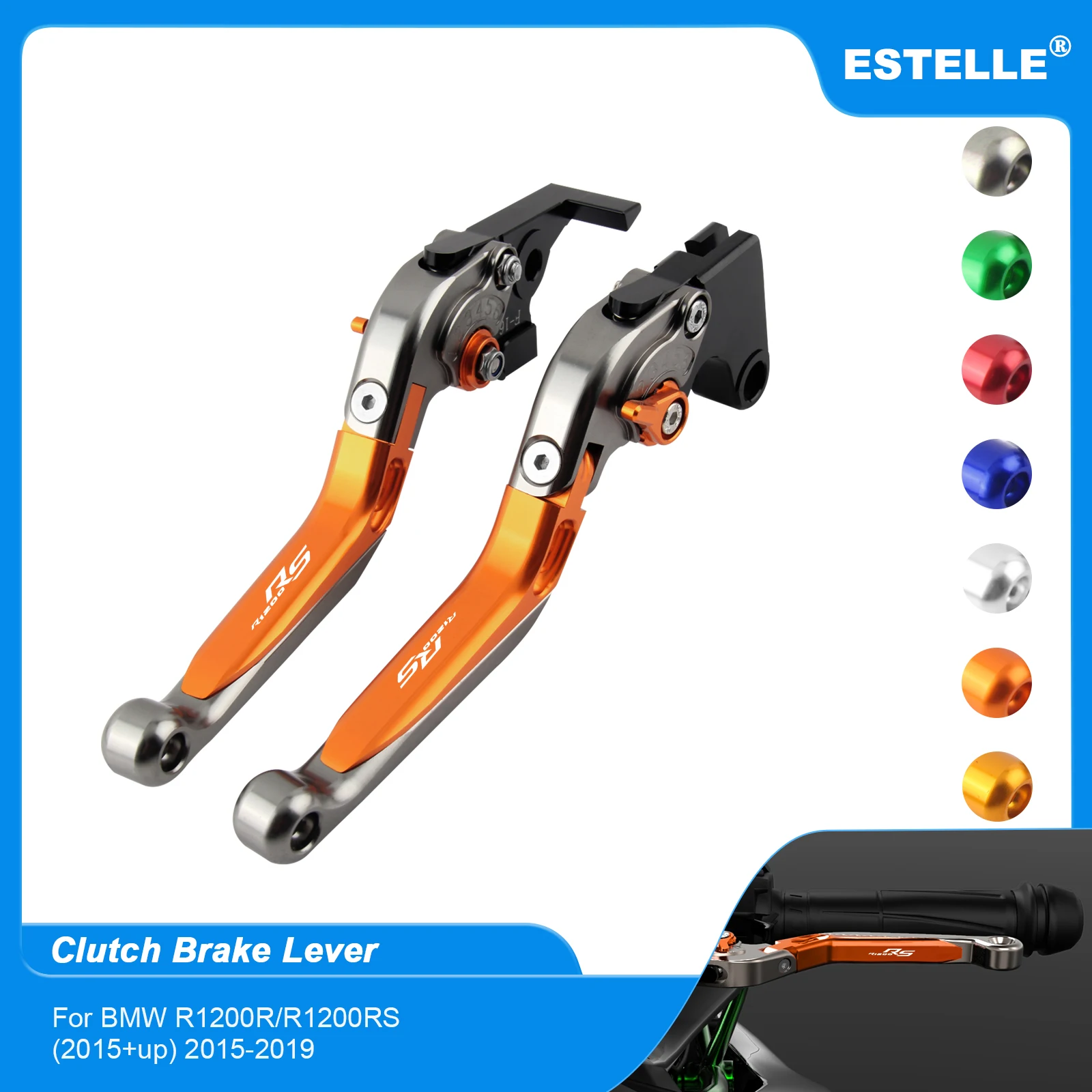 

Рычаг тормозной ручки CNC выдвижной складной регулируемый рычаги тормозной муфты для BMW R1200RS (2015 + up) 2015 2016 2017 2018 2019