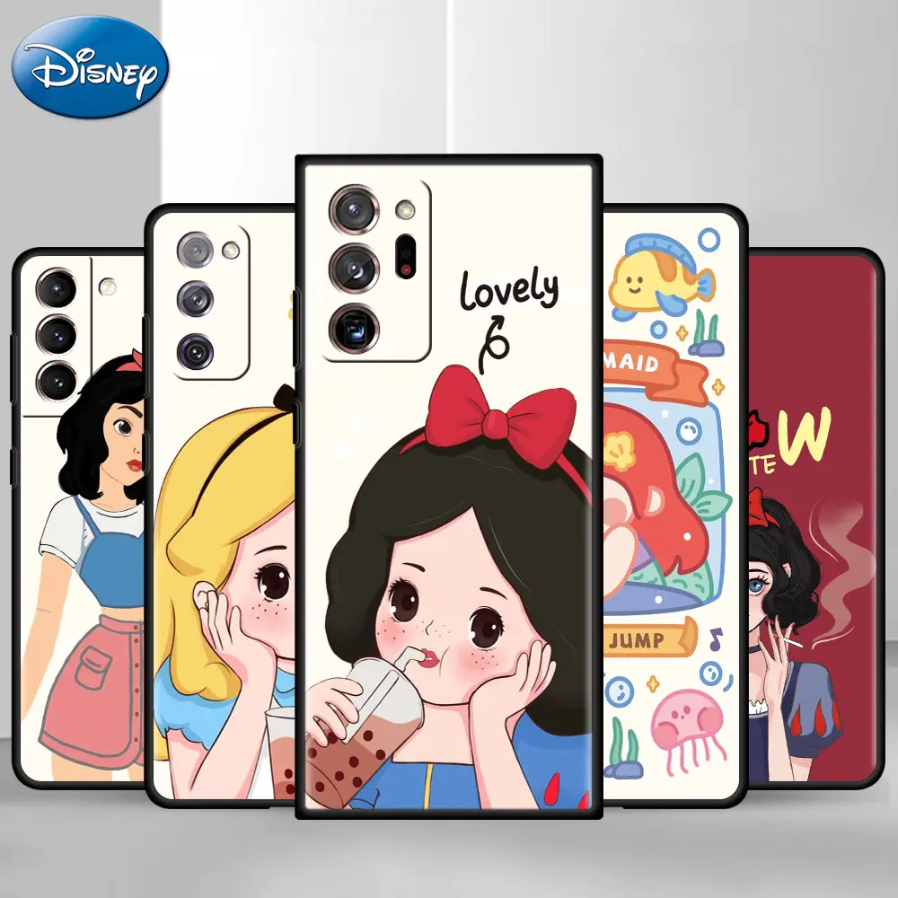 

Disney Princess Case For Samsung Galaxy S22 S20 FE S21 Ultra 5G S10 Plus S10e S9 S8 Shockproof Capa Soft Phone Cover