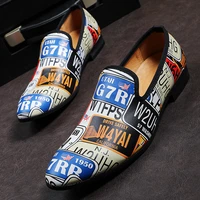 new loafers men shoes pu multi color fashion all match business casual party personality retro slip on classic dress shoes cp239