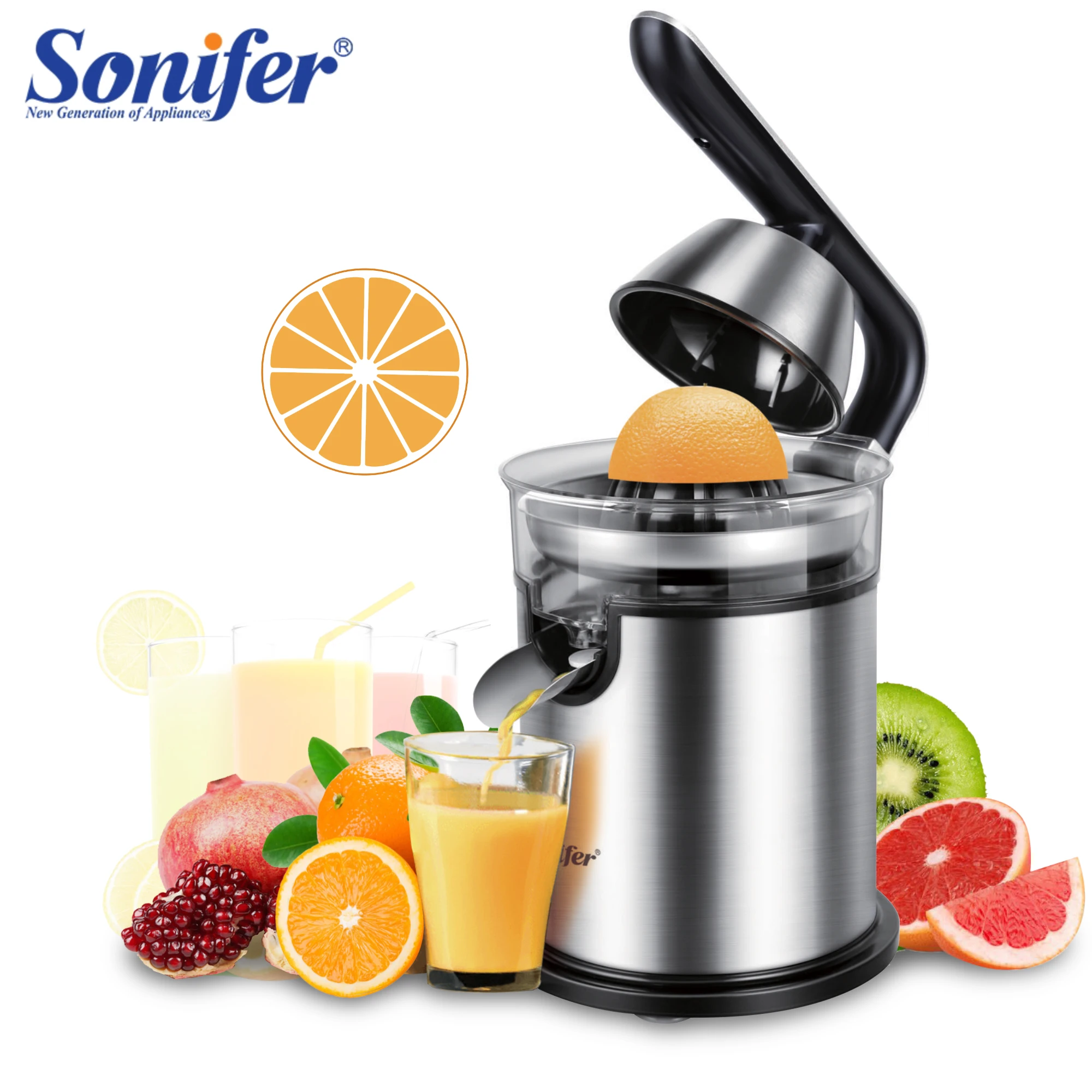 Press Orange Juicer Machine 300W Citrus Juicer Maker Extractor Machine Home Kitchen Lemon Pomegranate Fruit Squeezer Sonifer