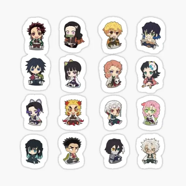 

Sticker Pack Demon Slayer 5PCS Stickers for Window Cute Decor Decorations Luggage Living Room Car Bumper Art Home Cartoon Room