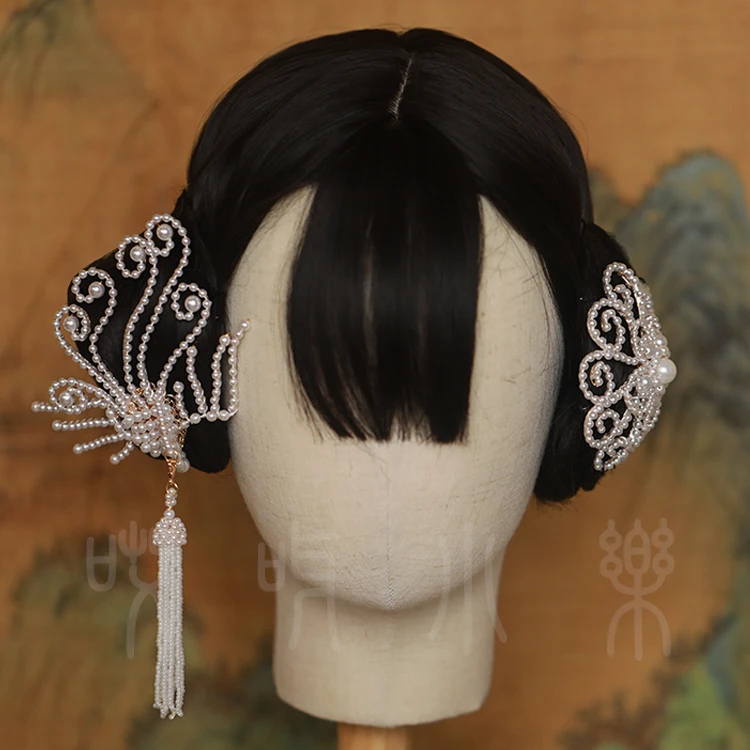 

8 Styles Retro China Pearl Phoenix Bride Hair Forks Sticks Jewelry Bead Flower Hairpin Headdress Cheongsam Hanfu Accessories