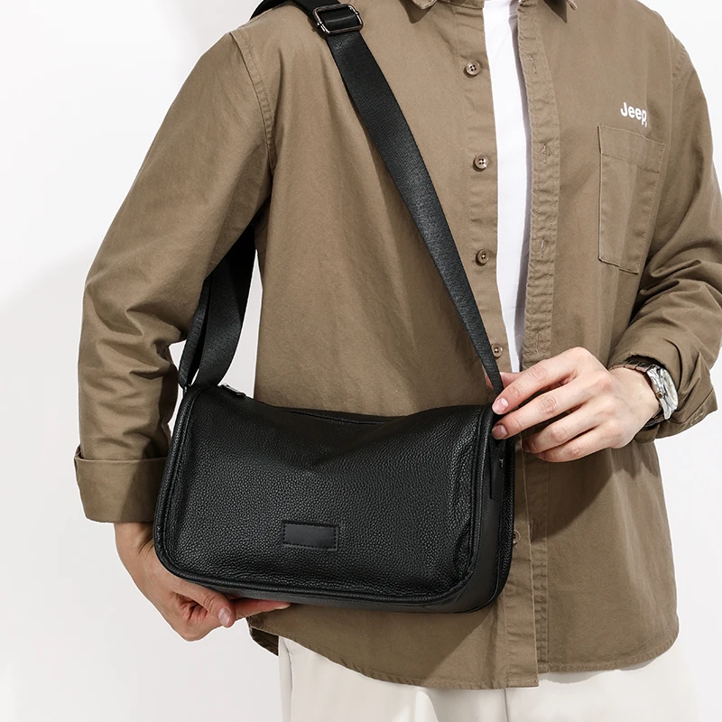 Мужская модная кожаная и воловья кожа новая сумка через плечо bolsos para hombre