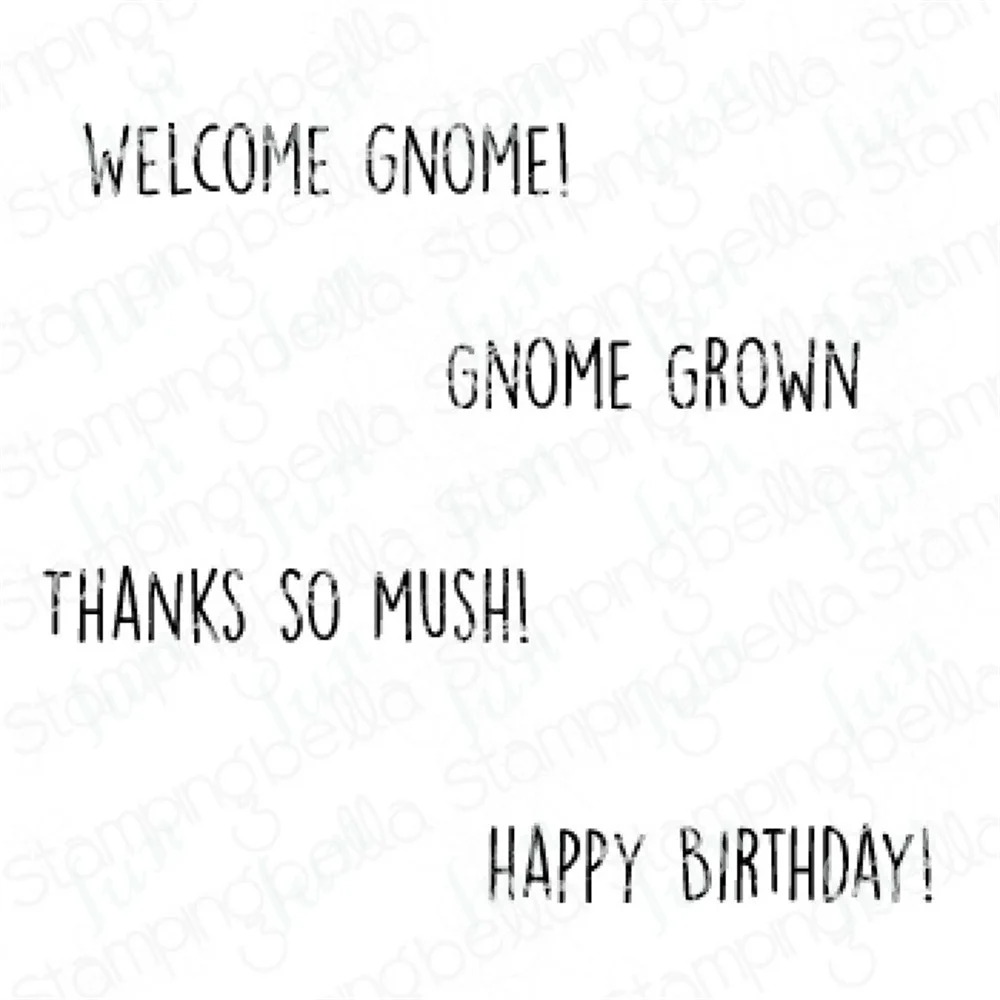 

Reusable Oddball Gnome Family Sentiment Clear Stamps Embossing Scrapbooking Diary Decoration Greeting Card Decoration Handmade