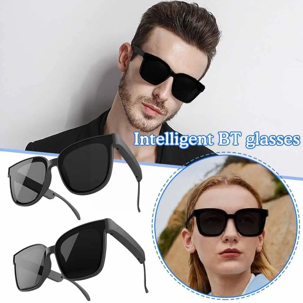 Smart Glasses Bluetooth 5.3 Polarized Sunglasses Directional Interchangeable Open Ear Audio Call Music&Hands-Free Anti-UV L N8W5