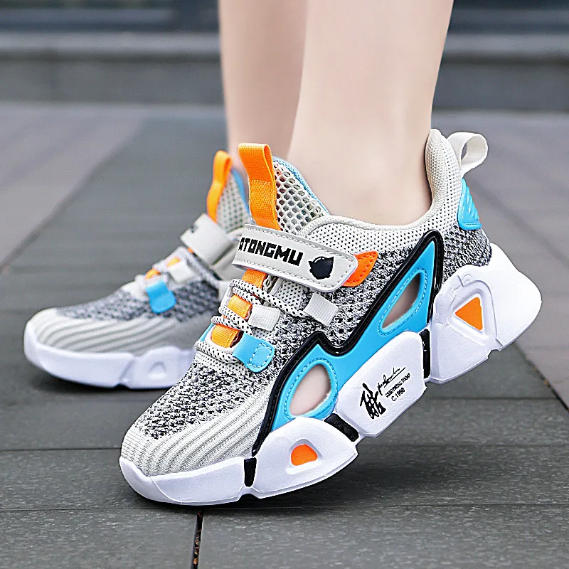 

Kids Shoes Anti-slip Soft Rubber Bottom Sneaker Casual Flat Sneakers Shoes Children Mesh Big Kid Girls Boys Sports Shoes