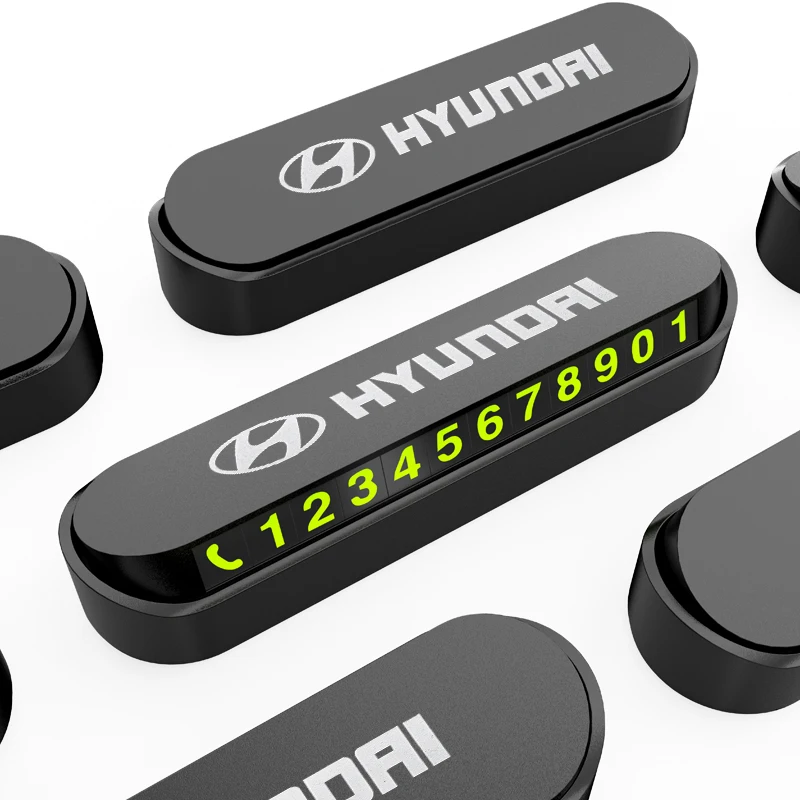 

Luminous Car Temporary Parking Card Sticker Phone Number Card Plate For Hyundai Elantra Accent i40 i30 IX35 IX20 Solaris Santafe