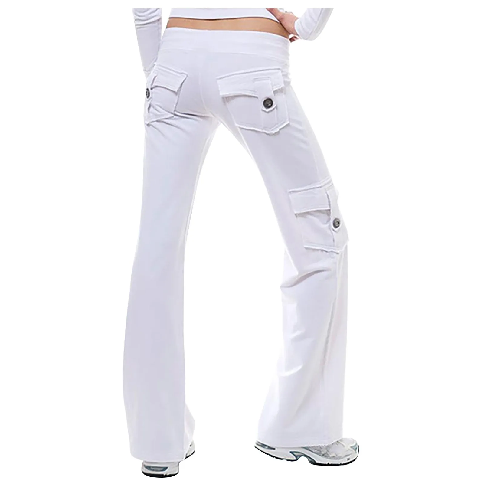 

Womens Elastic High Waist Sweatpant Loose Wide Leg Straight Pockets Trousers Outdoor Sports Gym Jogging Sweatpants Retro Trouser