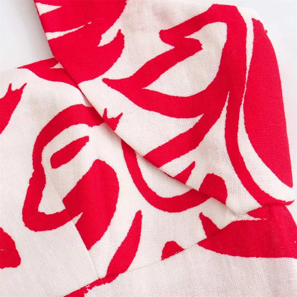 Новинка весна-лето 2024 Zarb для женщин облегающее и сексуальное платье с принтом из