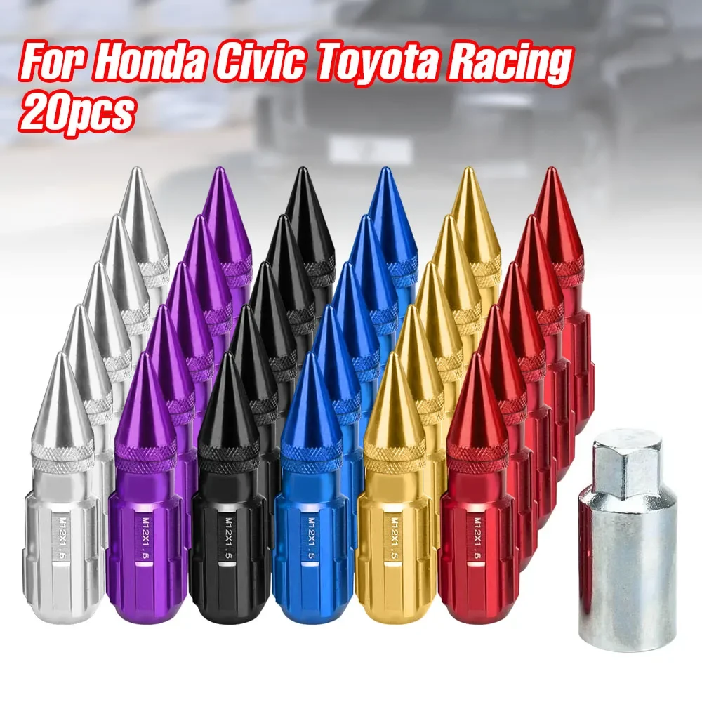 20 шт. гайка с проушиной гоночного колеса алюминиевые удлиненные гайки тюнера 79 мм