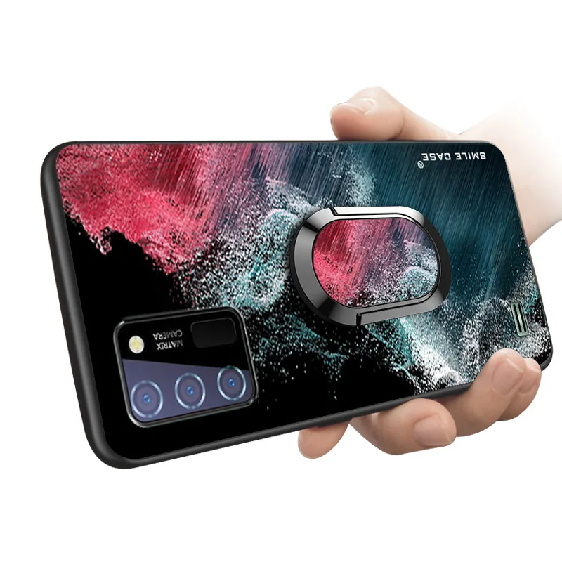 

For Oukitel C25 Pro Case Soft Black Silicone Magnetic Car Holder Ring Phone Cover for Oukitel C25 Coque