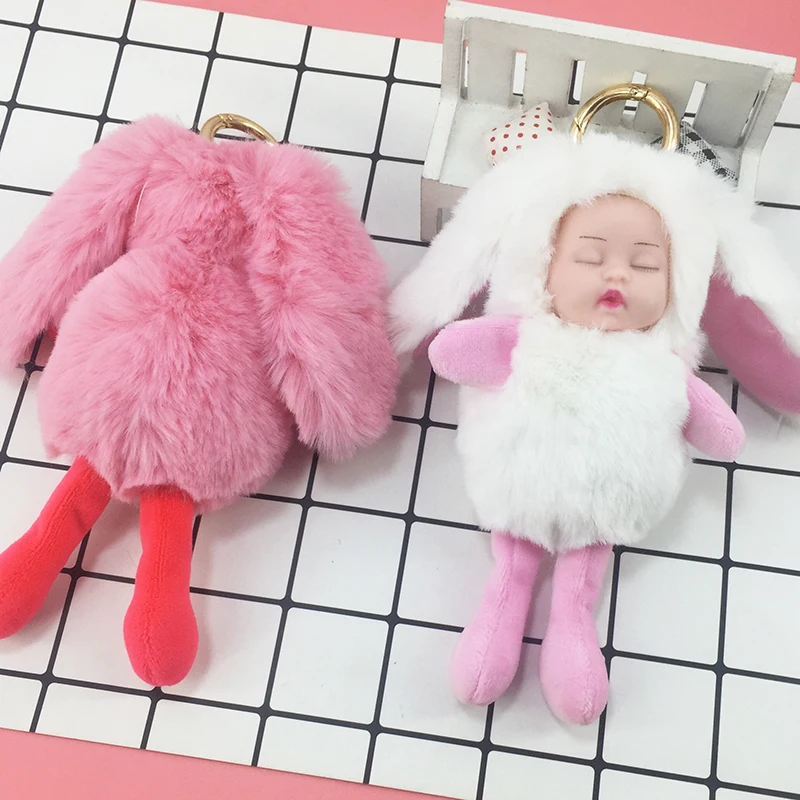 Новая милая плюшевая кукла для сна с длинными ушами Очаровательная кукла-брелок