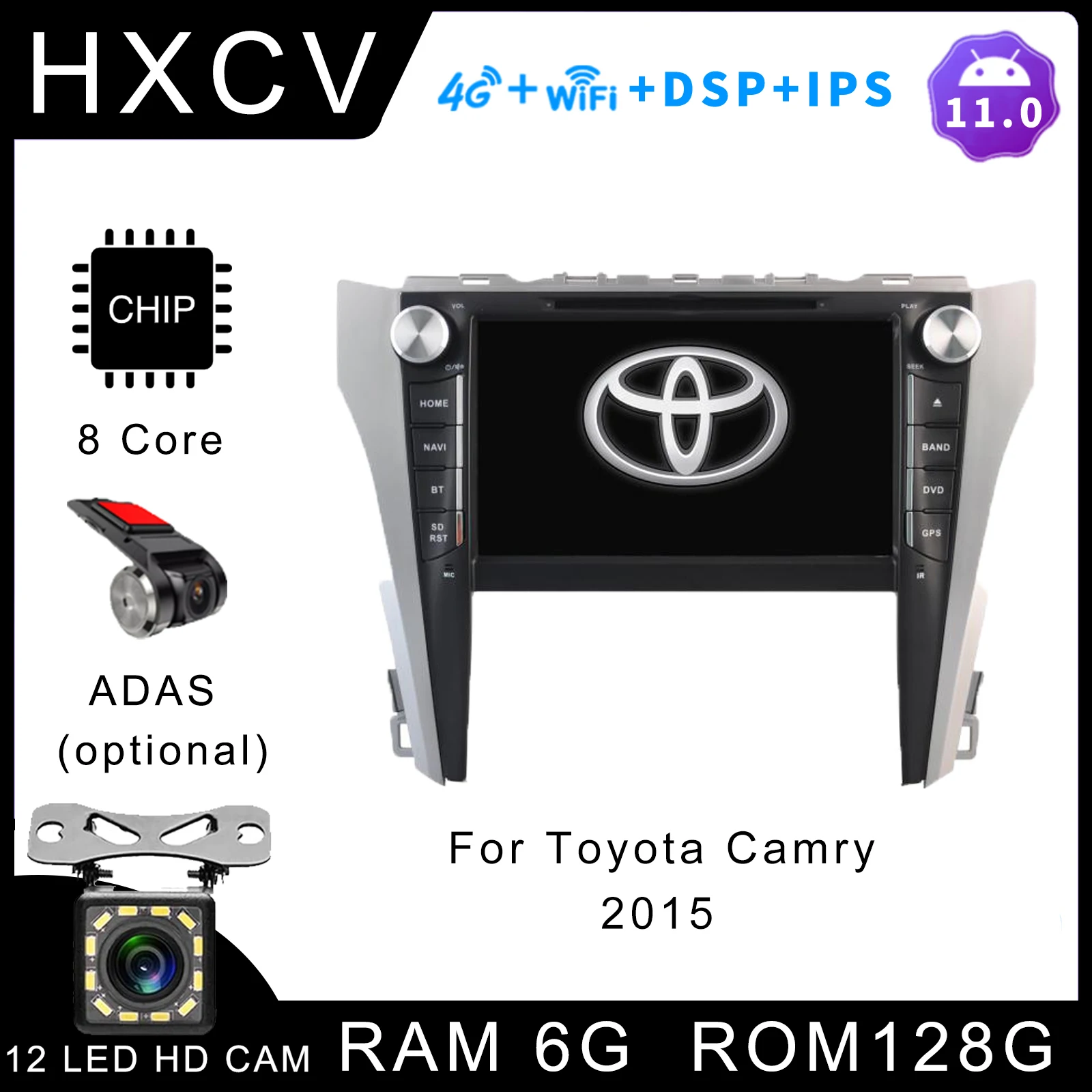 Умная Автомобильная магнитола на Android для Toyota Camry 2015 gps-навигатор автомобиля 4G