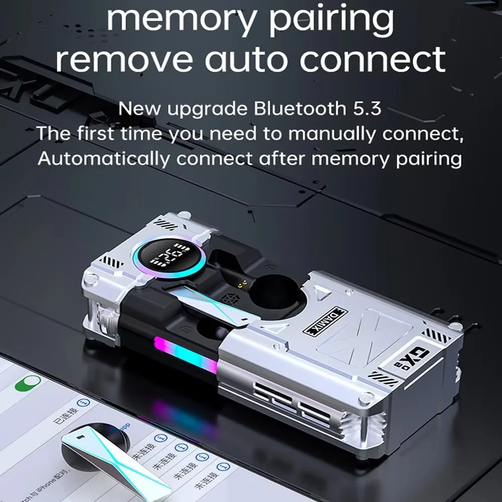 Фото Беспроводные Bluetooth-наушники-вкладыши с сенсорным управлением, водонепроницаемые, миниатюрные, с шумоподавлением, для HD-звонков №4