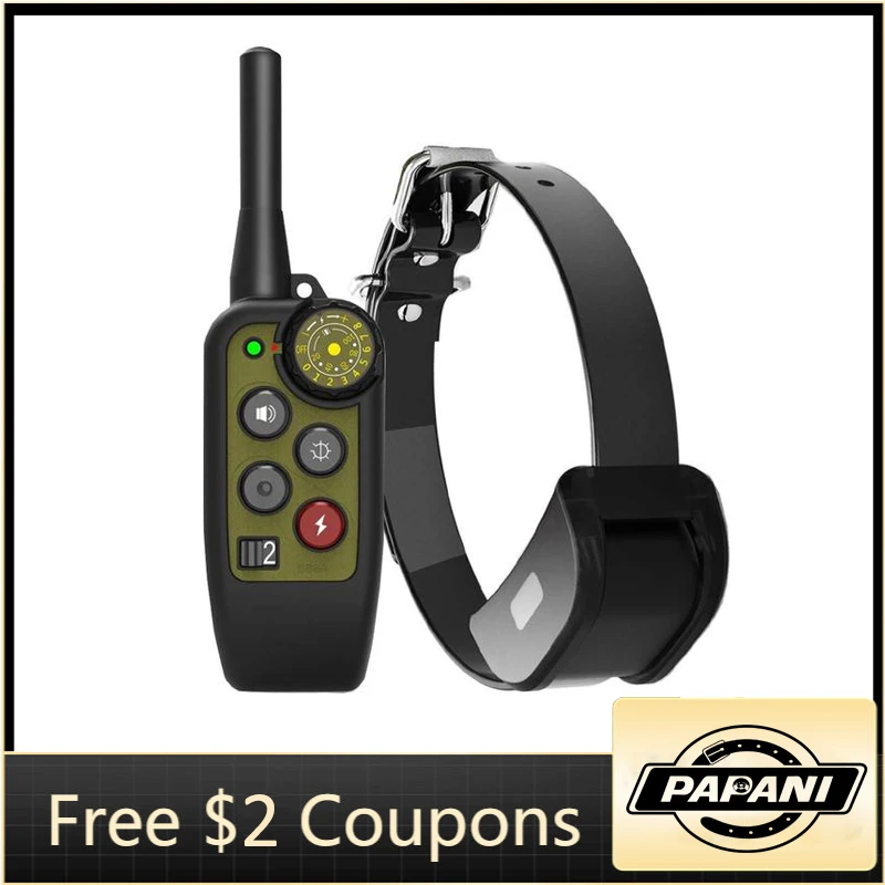 

Ошейник для дрессировки собак, водонепроницаемый, Электрический шок, вибрация, звук, лай, ошейник для всех собак, уличный тренировочный ошейник с дистанционным управлением 500 м