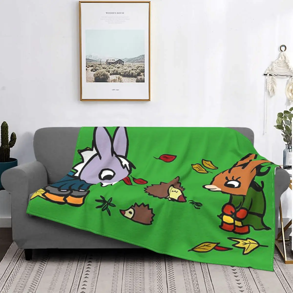 

TROTRO Anime Child Wool Blankets cartoon france cute kid children Funny Throw Blankets for Home Hotel Sofa 125*100cm Quilt