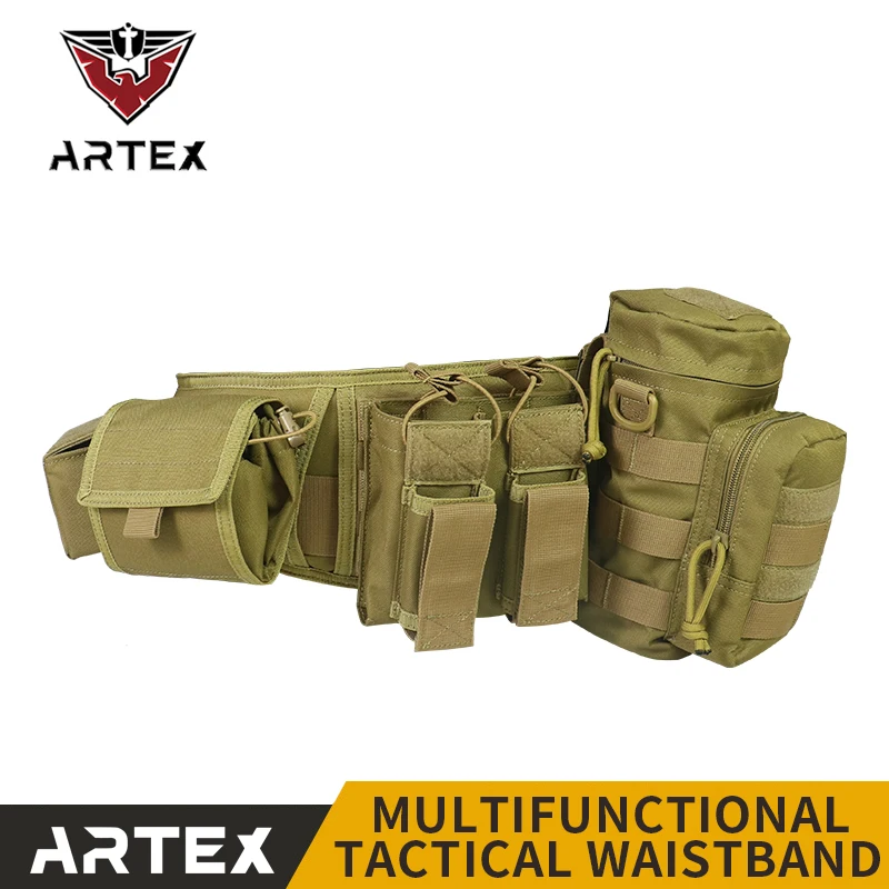 Фото ARTEX 2001 Велосипедный поясной ремень для активного отдыха, экипировка для езды на велосипеде, пояс в стиле MOLLE, регулируемый дизайн, держатель для сумок для велоспорта. №4