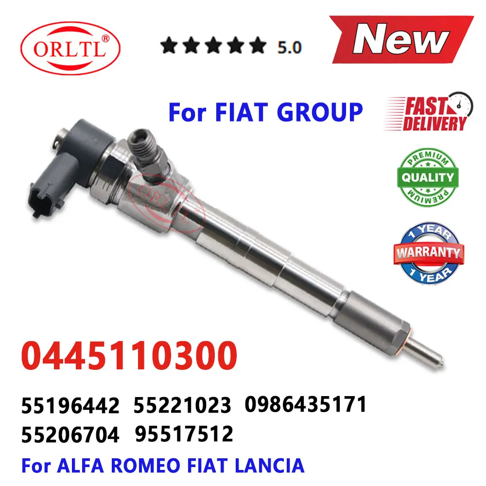 0445 110 300 Дизельная форсунка 0445110300 0986435171 для BOSCH ALFA ROMEO FIAT LANCIA 55206704 55221023 55196442 95517512