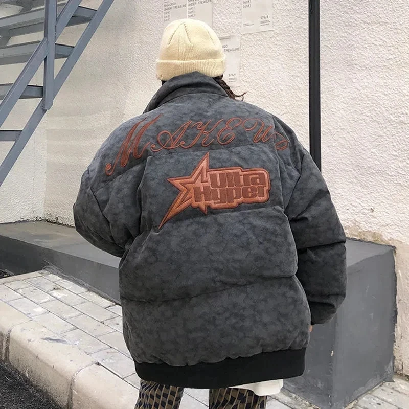 Harajuku New Women's M-2XL Cotton Jacket Fashion solid color thick warm winter coat Casual cotton coat Korean style