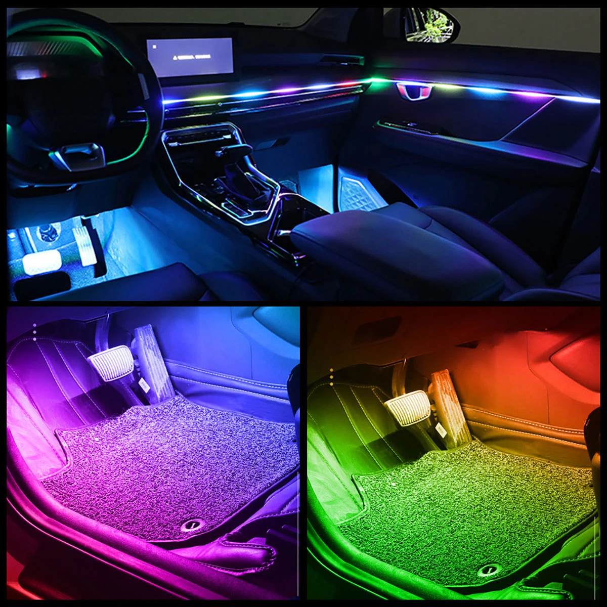 Фото Для Buick LaCrosse 2005 ~ 2009 Allure MK1 2/18 в 1, автомобильное окружающее освещение, светодиодные внутренние светодиодные фонари багажника, USB RGB Ensemble Streamer №2