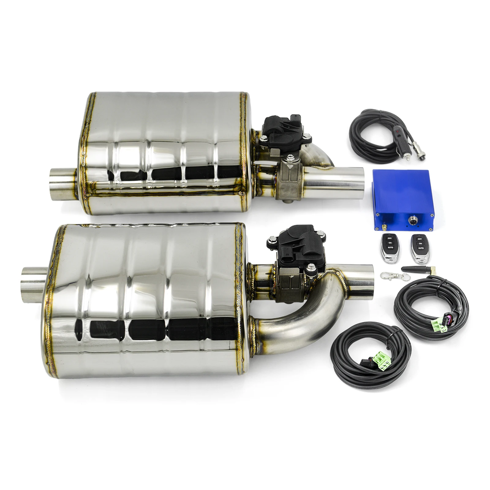 

Двойной автомобильный универсальный глушитель, электрический клапан с электрическим контролем, 51/63/70/76 мм, нержавеющая сталь