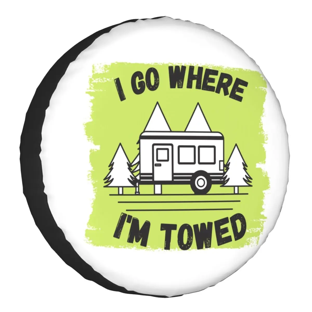 

I Go Where I'm Towed Spare Tire Cover for Toyota RAV4 Prado Camping 4WD 4x4 Trailer Car Wheel Protector 14" 15" 16" 17" Inch