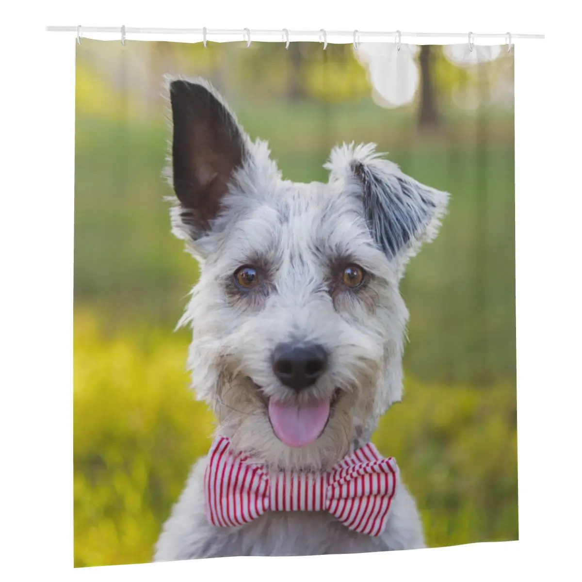 

Sweet Schnauzer Dog Shower Curtain Home Polyester Waterproof Bath Curtains Gift for Animal Dogs Lover Anti-peeping Curtains