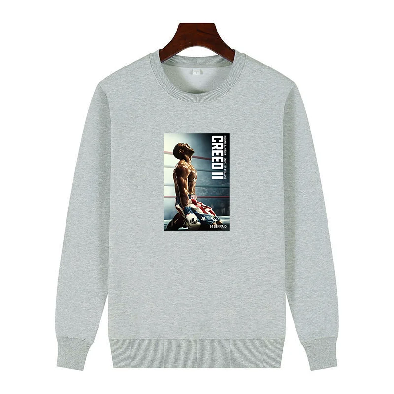 Классические толстовки с графическим рисунком модный постер в стиле кредо-бокса