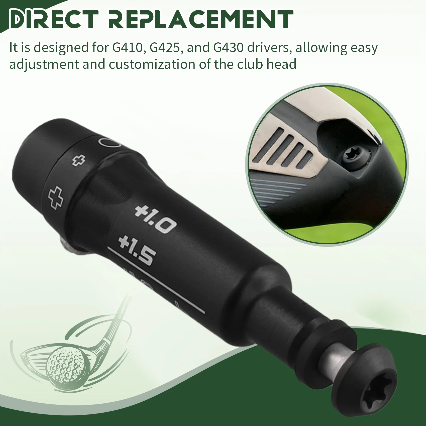Замена втулки адаптера для гольфа драйвера G410 G425 G430 и Fairway Woodz (0 335)