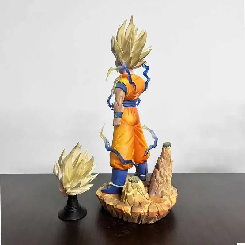 Фото Фигурка Гохана Супер Сайяна 2 из Dragon Ball Super в униформе для боевых искусств, 28 см, изысканное настольное украшение, коллекционный предмет для фанатов аниме №3