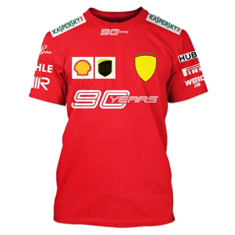 

2022 New Design Men's Crew Neck T-Shirt, F1 Red Top, Spain Sainz 3D Printing Sports Casual Breathable, Boys to Adults Oversized