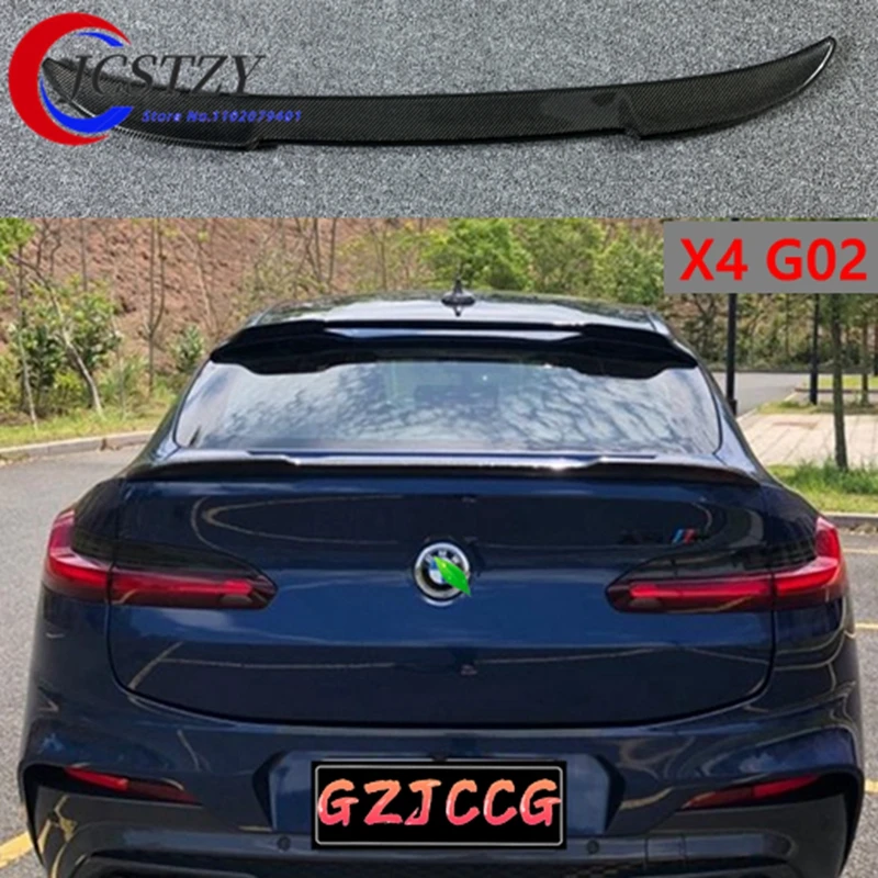

JCSTZY для BMW G02 X4 2019 автомобильные аксессуары Высокое качество углеродное волокно задний спойлер на крышу багажник украшение крыла