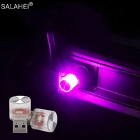 car usb logo ambient night lamp colorful led holiday party atmosphere decorative light emergency lighting universal accessories