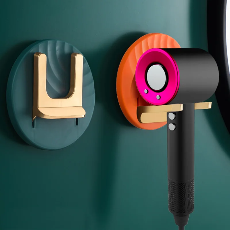 

Punch-Free Simple Hair Dryer Storage Rack Home Foldable Storage Rack Nail-Free Bathroom Hair Dryer Rack Wall Shelf Organization