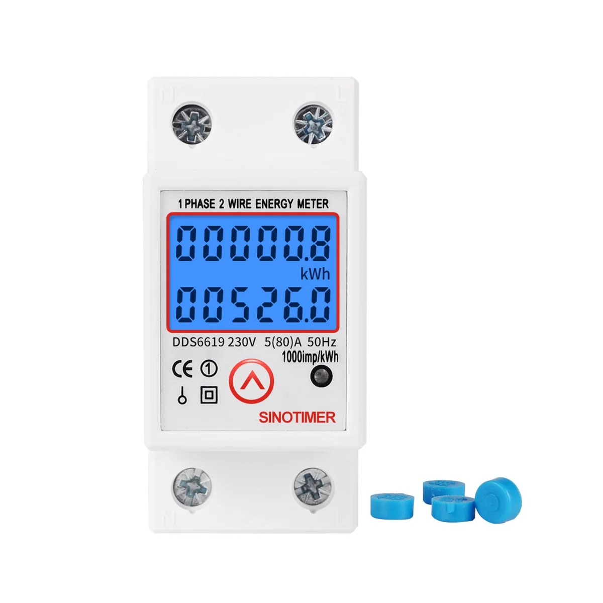 Цифровой Однофазный сброс SINOTIMER измеритель нулевой энергии на Din-рейке