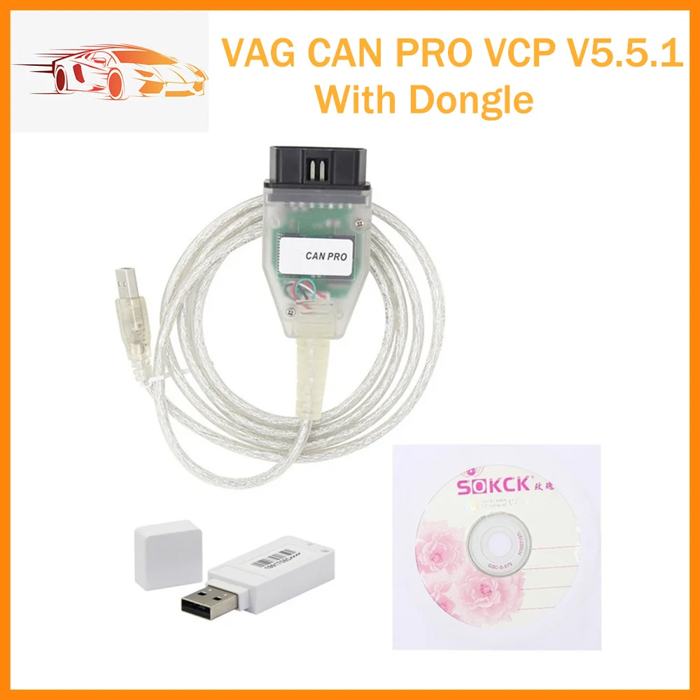 

For VAG CAN PRO VCP V5.5.1 FTDI VAG OBD 2 OBD2 Auto Diagnostic Tool For VAG CAN PRO VCP V5.5.1 FTDI Support Can Bus UDS K Line