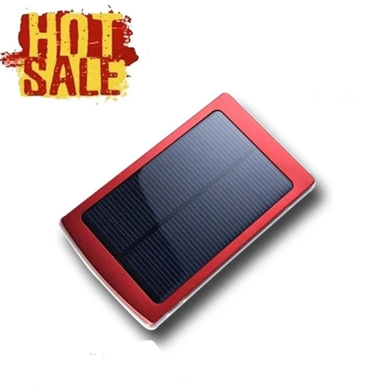 

9000mAh Solar Power Bank Dustproof Double USB Output LED Flashlight Lighter Lithium Battery for Iphone Xiaomi Huawei