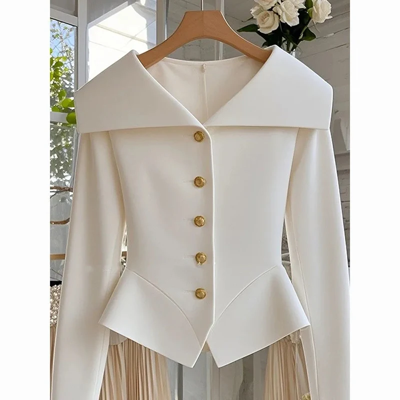 Уникальная красивая белая куртка 2025 женская верхняя одежда модная тонкая милая