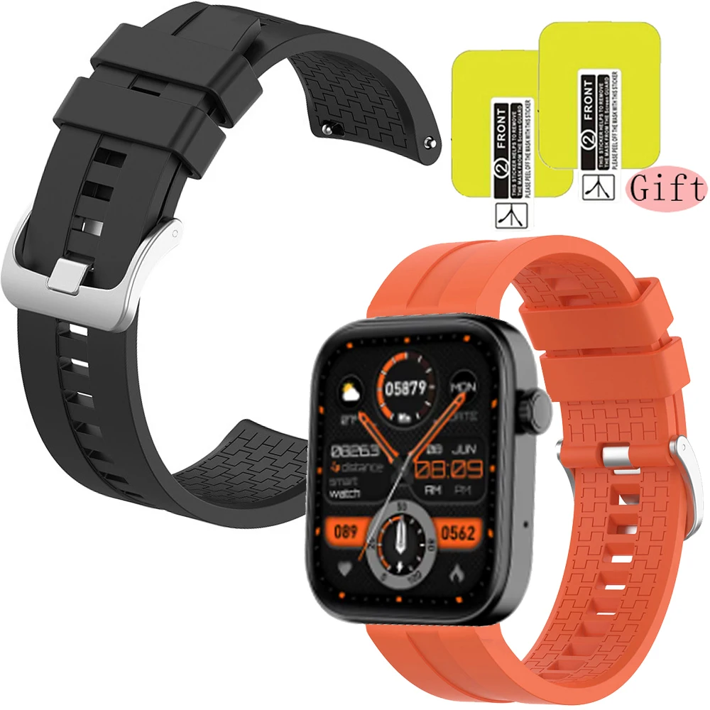 

Мягкий силиконовый ремешок для смарт-часов COLMI P71, сменный ремешок для часов COLMI P71, Защитная пленка для экрана